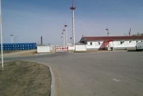 Буровая платформа Лукойл в Каспийском море