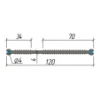 Гидрошпонка Аквастоп ХВН-120 (2 x Ø4) ПВХ-П