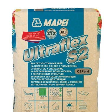 Высокоэластичный цементный клей ULTRAFLEX S2 GREY