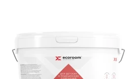 Краска акриловая для детских и медицинских помещений супербелая EcoRoom X-6