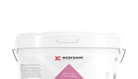 Краска акриловая для стен и потолков супербелая EcoRoom Х-2