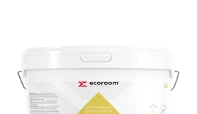 Краска акриловая интерьерная влагостойкая белоснежная EcoRoom Х-5