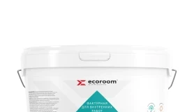 Краска акриловая фактурная для внутренних работ супербелая EcoRoom