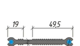 Гидрошпонка Аквастоп ХВН-80 (2 x Ø6) ПВХ-П