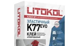 Цементный плиточный клей Litokol K77, мешок 25 кг