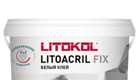 Акриловый плиточный клей Litokol Litoacril Fix, ведро 5 кг