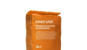 Плиточный клей РУНИТ Клей профессиональный белый, мешок 25 кг