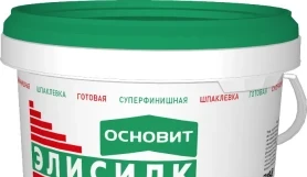 Шпаклевка готовая суперфинишная супербелая Основит Элисилк PA39 W, толщина слоя 0-2 мм